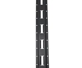 Alle zwarte hardware Verticale bevestigingsrail /  E-trackrail - 3m - Staal - Zwart
