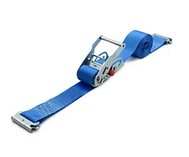 Bevestigingsrails & Toebehoren Spanband - 2T - 3,5m - 50mm - Verschuifbare ratel en eindfittings - Blauw