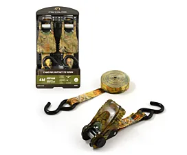 Tot 1,5T - Standaard Spanband - 800kg - 4m - 25mm - 2-delig - Ratel en S-haken - Army Green - 2st.