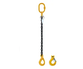 Elingues à chaîne 1 brin G8 Chaîne de levage - 3,15t - 10mm - 1 brin - Sans raccourcisseur - G8 - Crochet au choix
