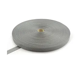 Tout - Polyester Sangle en polyester 35mm - 3000kg - 100m en rouleau (gris avec 2 rayures)