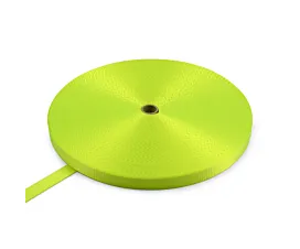 Alle band op rol - Polyester Polyester band - 25mm - 1200kg - Rol - 100m - Fluogeel
