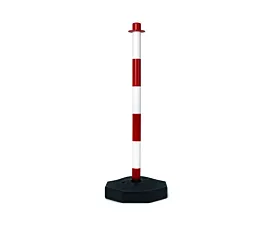 Alle signalisatiemateriaal Kettingpaal met voet - Rood/Wit Alle signalisatiemateriaal Kettingpaal met voet - Rood/Wit