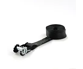 Zwart - Eindloos Spanband - 5T - 50mm - 1-delig enkel met ratelbasis - Zwart + Eigen label