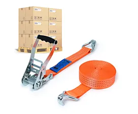 Pallet spanbanden 50mm Pallet Spanbanden - 4T - 9m - 50mm - 2-delig - Spitshaken - Oranje - 320st