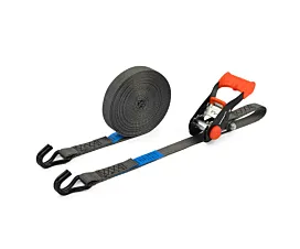 Spanbanden 25mm - Op maat Spanband - 1,2T - 25mm - 2-delig - Spitshaken - Luxe - Grijs + Eigen label